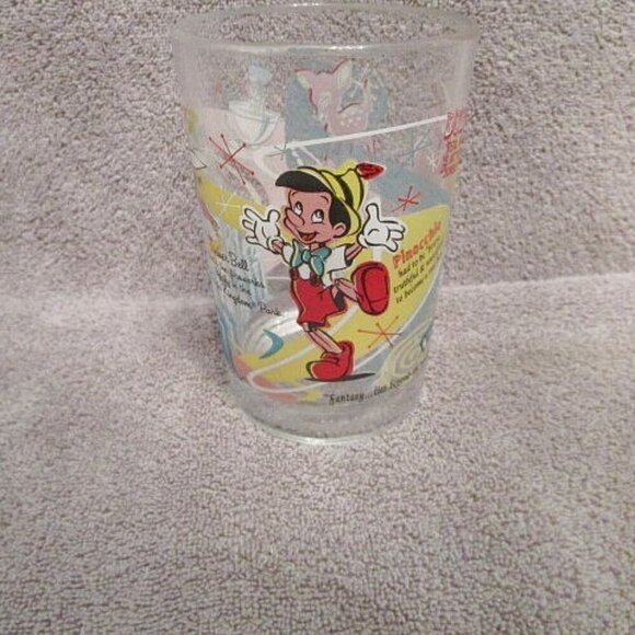 Vtg DISNEY World 100 Years of MAGIC Drinking GLASS Atomic Starburst HATTER Bambi - Picture 6 of 10